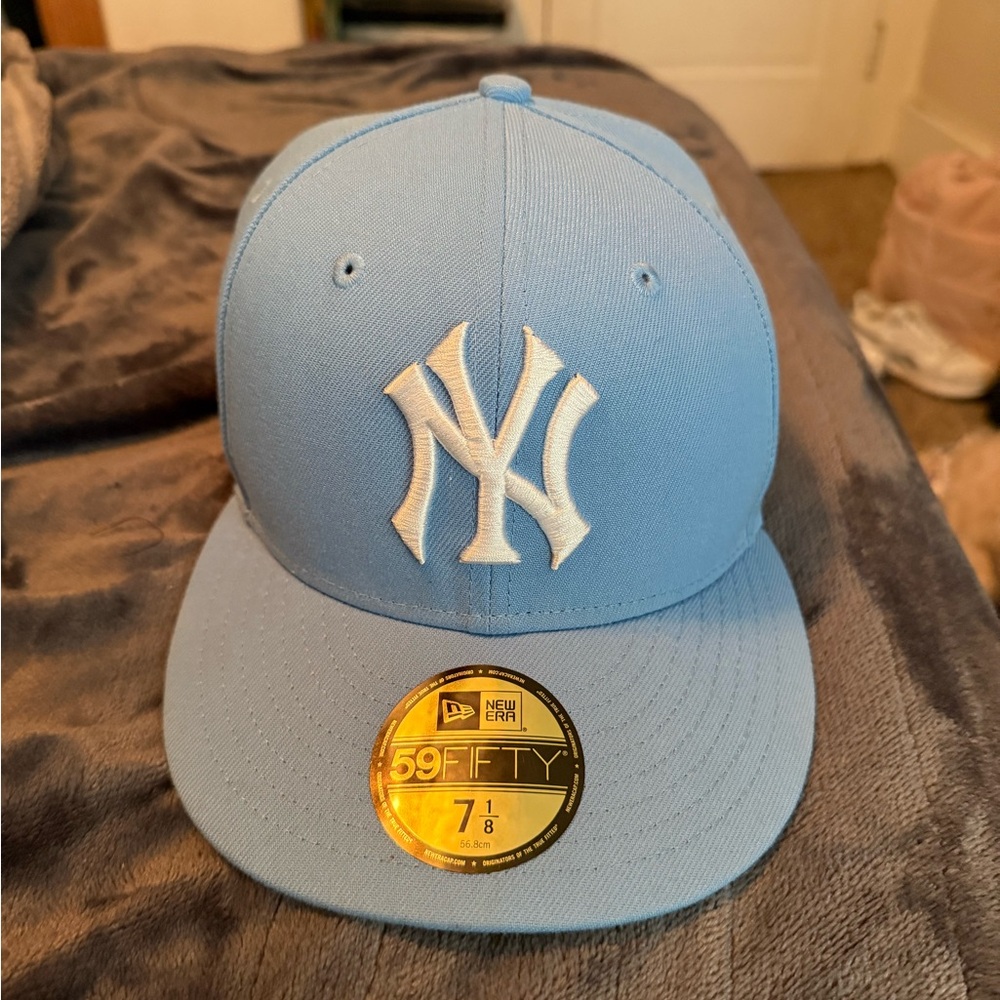 New Era Baby Blue Yankee Fitted Cap